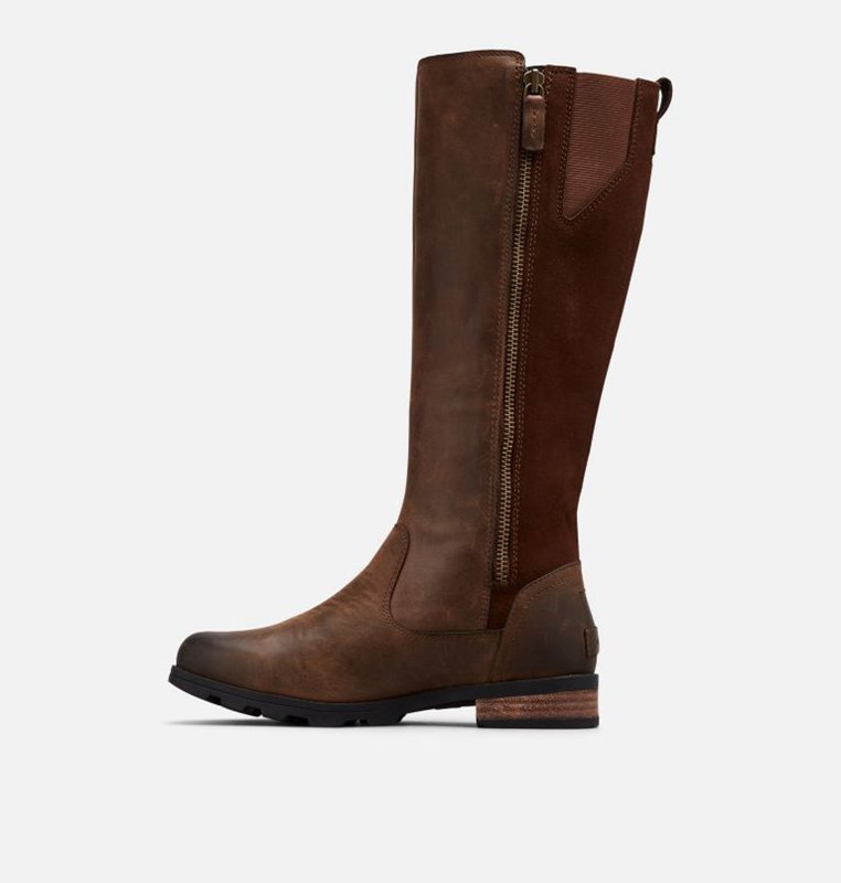 Sorel Dam Gummistövlar Svarta Brun - Emelie™ Tall Låga - HCR-276415